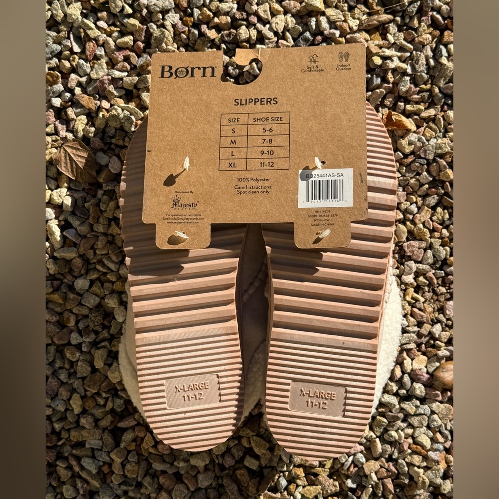 NWT BØRN "Spring Foam Footbed Slippers" - size XL (11-12) - Picture 2 of 3